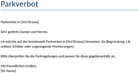 parkverbotsschild