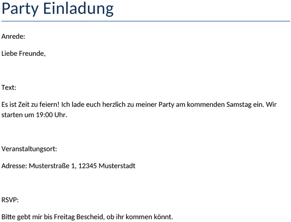 party-einladung