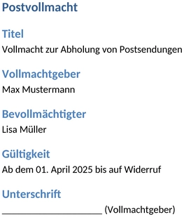 postvollmacht-vorlage