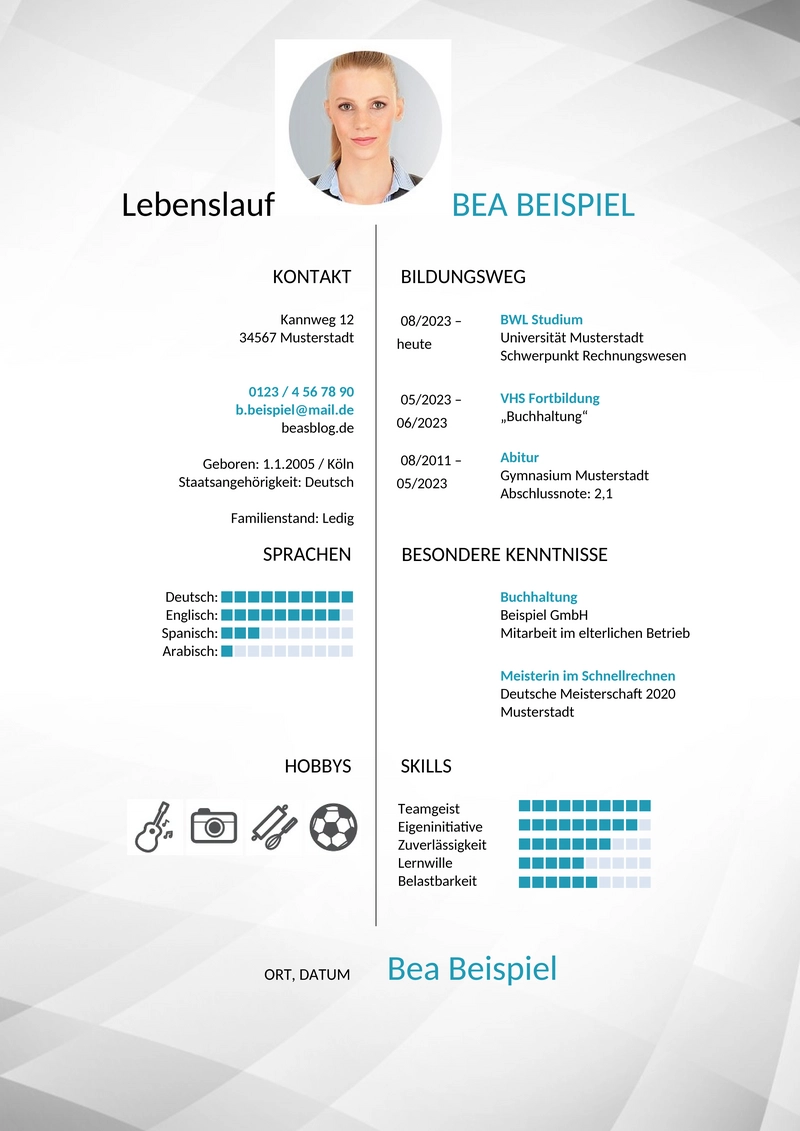 praktikum-lebenslauf-vorlage-word