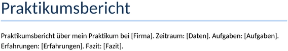 praktikumsbericht