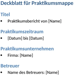 praktikumsdeckblatt