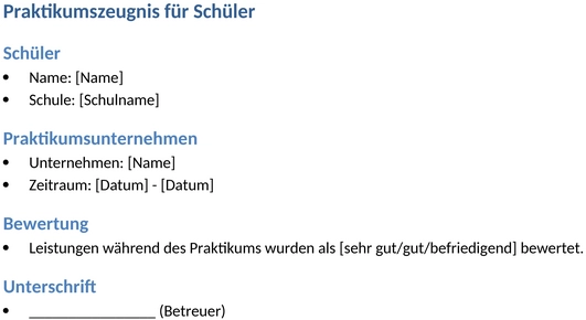 praktikumszeugnis-schueler