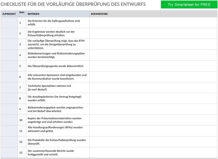 preliminary-design-review-checkliste