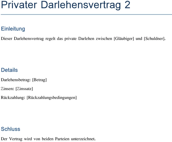 private-darlehensvertrag-zwei-parteien-regeln