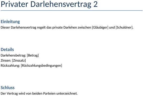 privater-darlehensvertrag