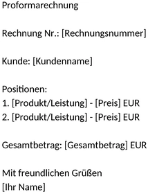 proformarechnung-vorlage