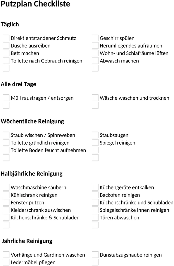 putzplan-checkliste
