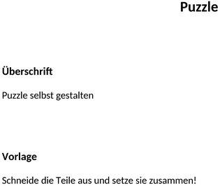 puzzle-vorlage