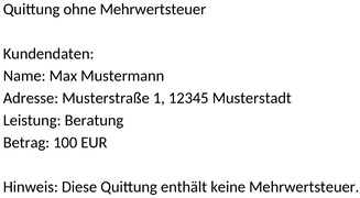 quittung-ohne-mehrwertsteuer