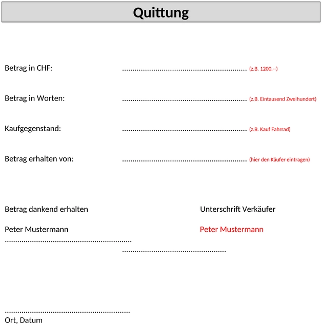 quittungsvorlage-schweiz-einfache-version