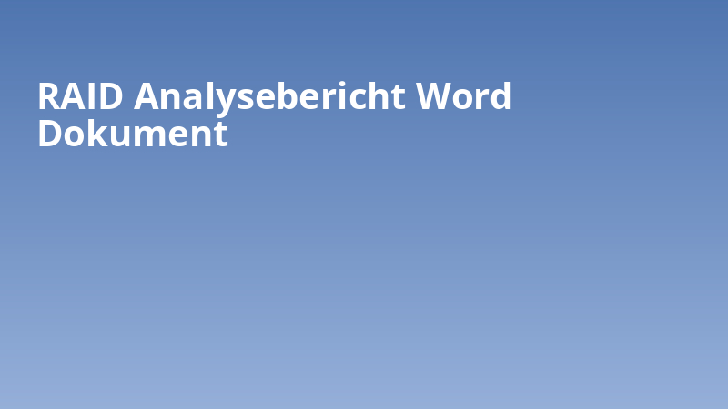 RAID Analysebericht Word Dokument