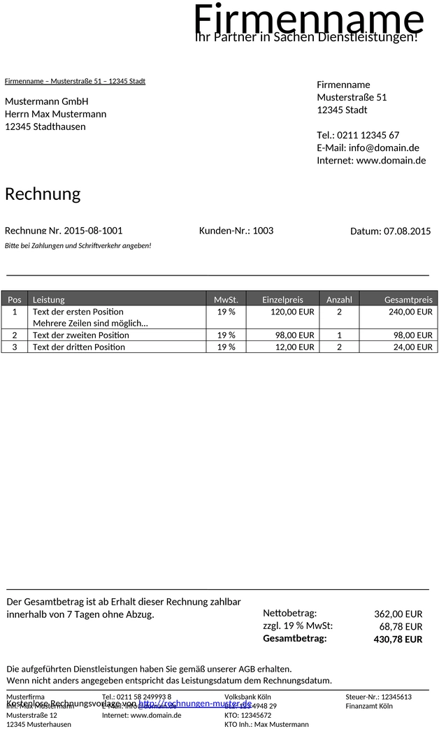 rechnungsvorlage-einfach