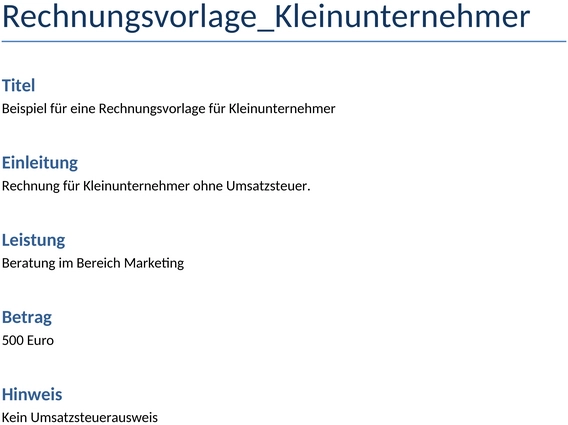 rechnungsvorlage-kleinunternehmer