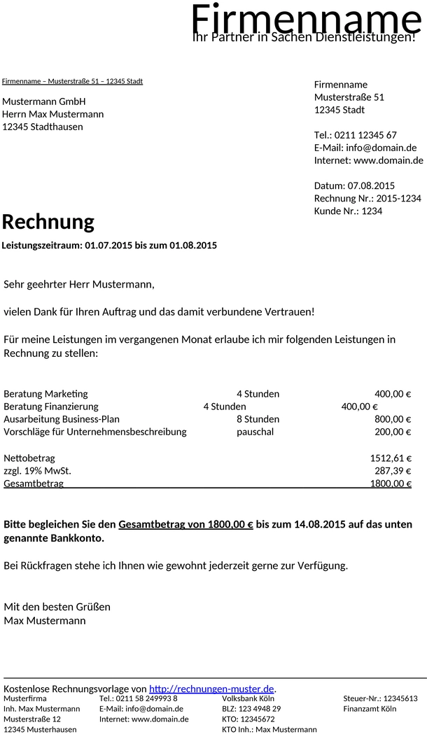 rechnungsvorlage-professionell