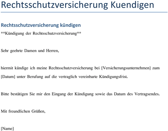rechtsschutzversicherung-kuendigen-vorlage-verwenden