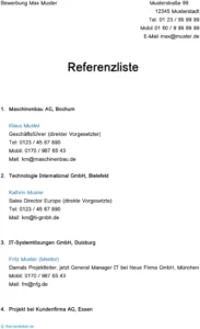 referenzliste-bewerbung-vorlage-erstellen