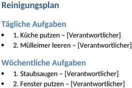 reinigungsplan-organisation