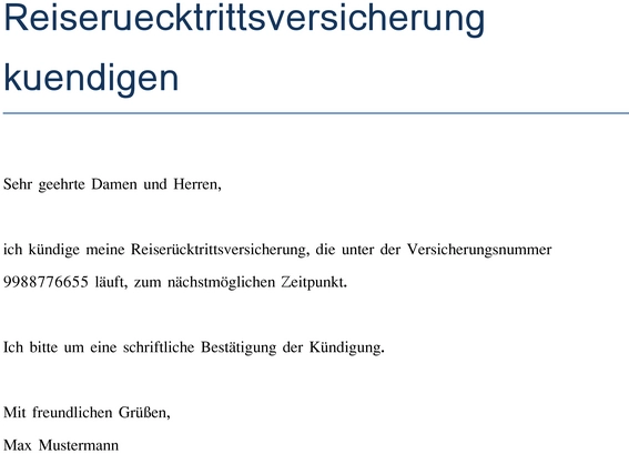 reise-ruecktrittsversicherung-kuendigen