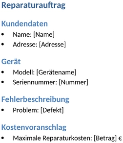 reparaturauftrag-formular