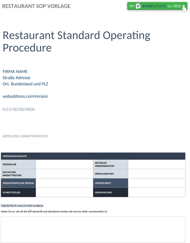 restaurant-sop-vorlage
