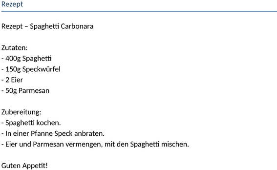 rezeptvorlage