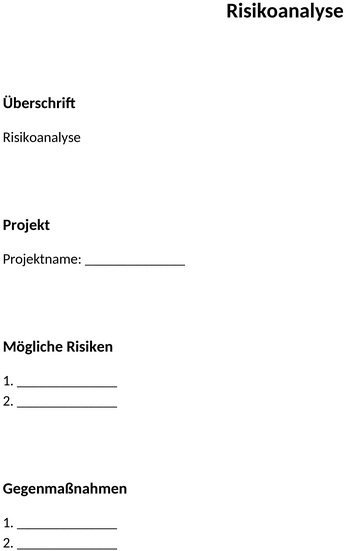 risikoanalyse-vorlage