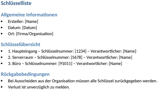 schluesselliste-vorlage