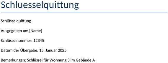 schluesselquittung-vorlage