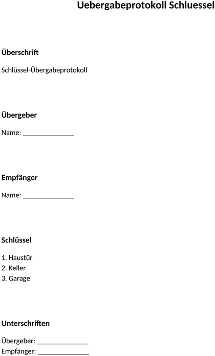 schluesseluebergabeprotokoll