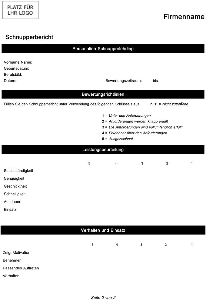 schnupperbericht-vorlage-bewertung-von-praktikanten