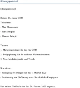 sitzungsprotokoll-vorlage-fuer-meetings-und-planung
