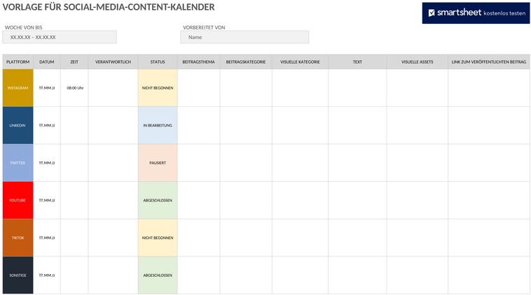 social-media-content-kalender-planer