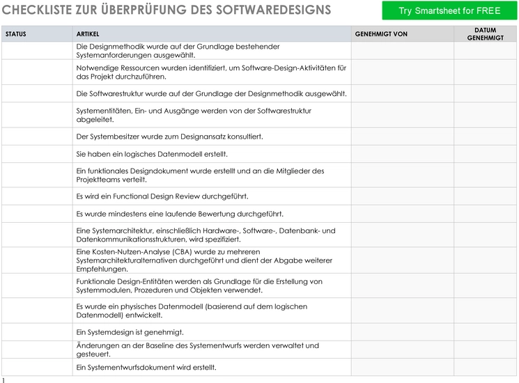 software-design-review-checkliste-vorlage