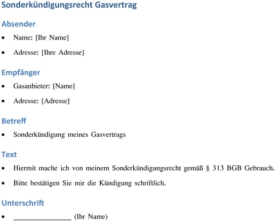 sonderkuendigung-gasvertrag-vorlage