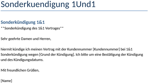 sonderkuendigung-vorlage