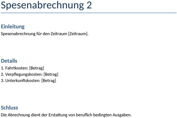spesenabrechnung-vorlage