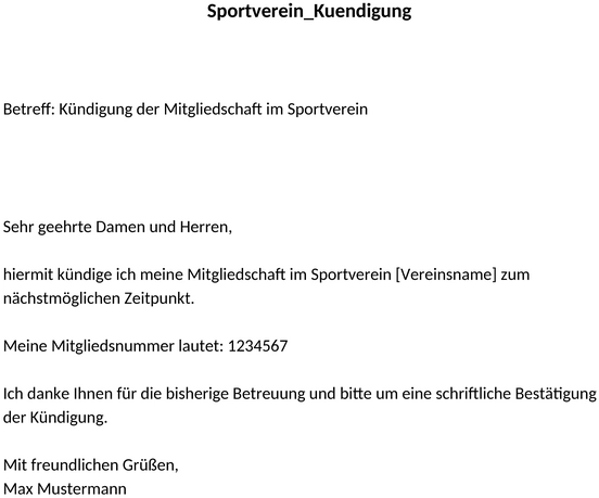 sportverein-kuendigung