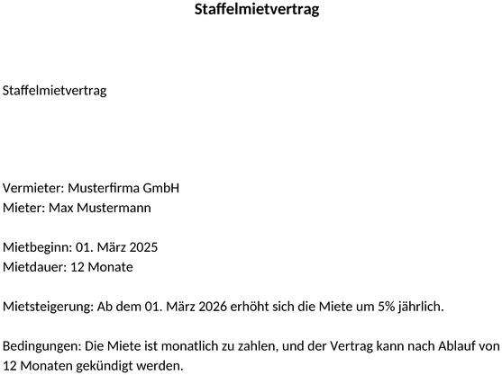staffelmietvertrag