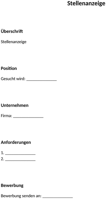 stellenanzeige-vorlage