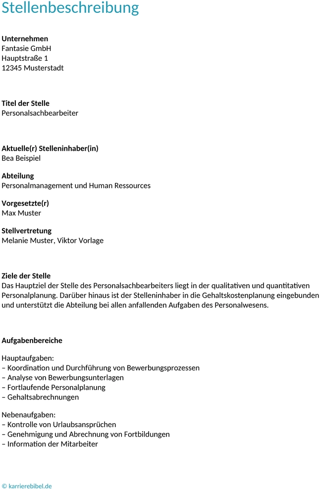 stellenbeschreibung-vorlage
