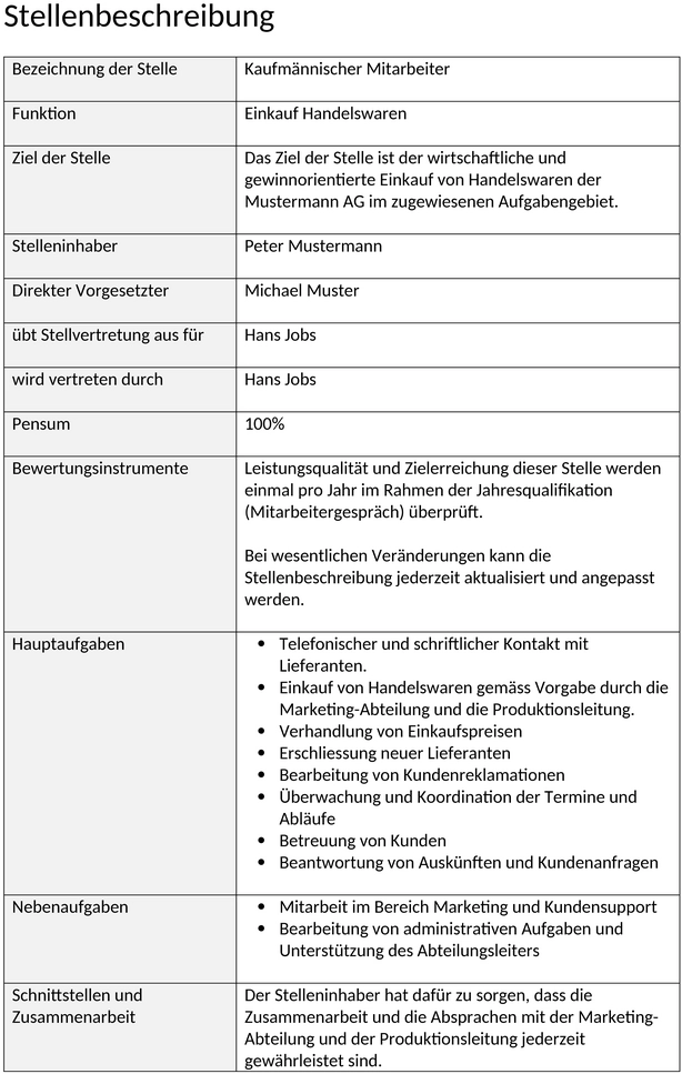 stellenbeschreibung-vorlage