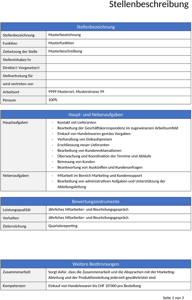 stellenbeschreibung-word-vorlage