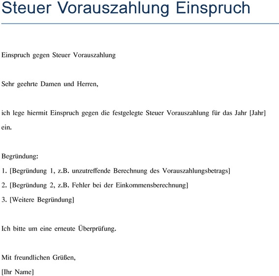 steuer-vorauszahlung-einspruch-antrag-erstellen