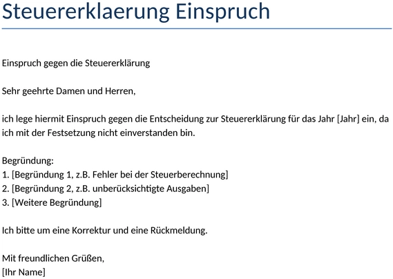 steuererklaerung-einspruch-vorlage