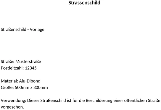 strassenschild-vorlage