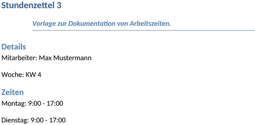 stundenzettel-business