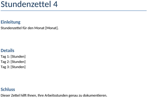 stundenzettel-template