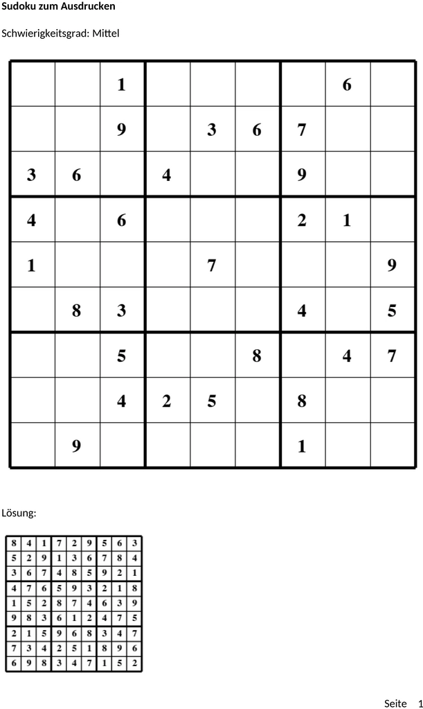 sudoku-mittelstark
