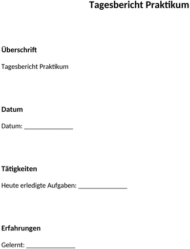 tagesbericht-praktikum